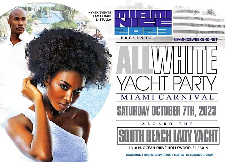 miami nice all white yacht party